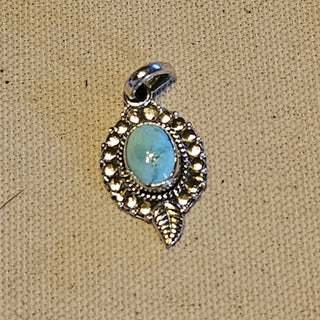 .925 sky  blue turquoise pendant|89082
