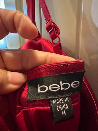 BeBe "Great Gatsby" Red Satin Mini Dress - Size M, NWT RCD
