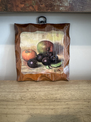 AJ - Small Fruit Wood Wall Plaque MTS|95661
