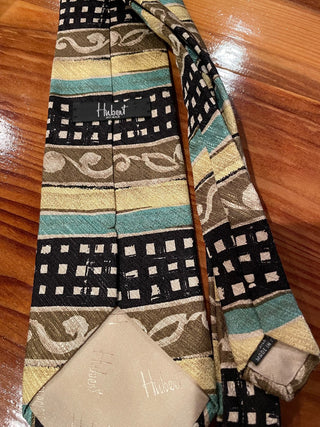 VNTG Hubert Milano Gold/Teal/Black Sil tie~MTS|113775
