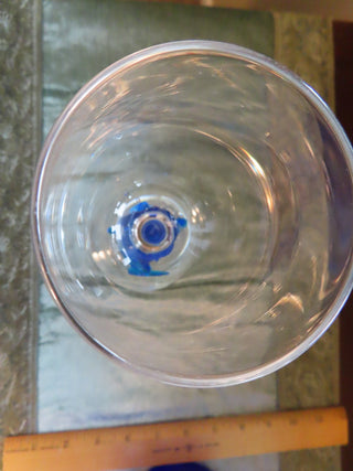 Large Goblet/wine glass w/fish MTB|73873