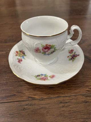 Bernadotte Czech Republic Floral Tea Cup & Saucer|77666