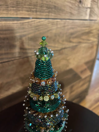 Handmade Green Crystal Wrapped Christmas Tree ~MTS|138672