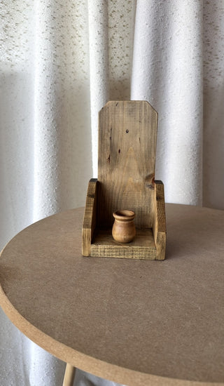 Wood Taper Candle Sconce|81539