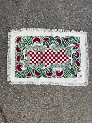 JP Set of 4 NEW vintage woven watermelon placemats