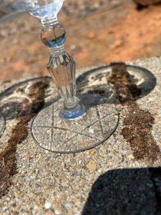 Set of 2 Vintage Libbey ROCK SHARPE Champagne/Tall Sherbet Glasses