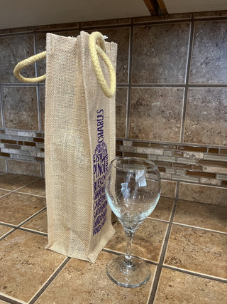 Burlap Wine Bottle Gift Bag|74945