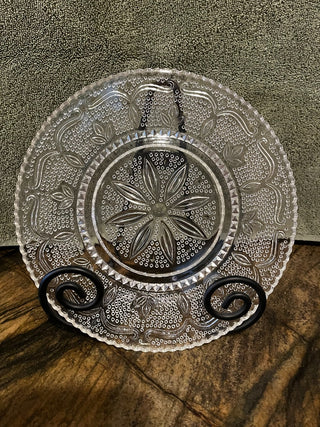 Vintage Federal Glass Co. Heritage Pattern 9 1/4" Dinner Plate RSV|123077