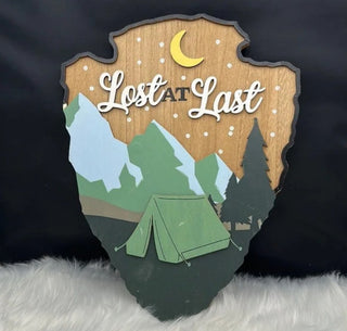 #62 VV Ashland Summer Make Adventure Wood Sign "Lost at Last" Wall Decor Sign MTS|61150