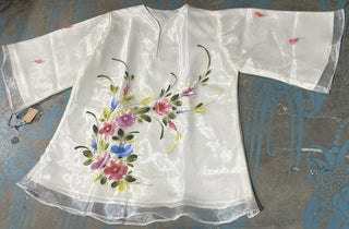 Hand Painted Large Filipiniana Blouse MTS