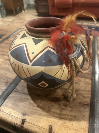 1987 Navajo Native American Painted Pottery #62 VV MTS|104092