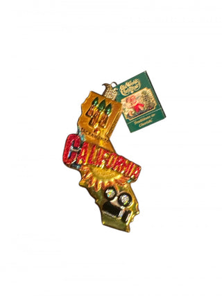 Old World Christmas Ornament for Christmas Tree California  USA Glass #62 VV MTS|139082