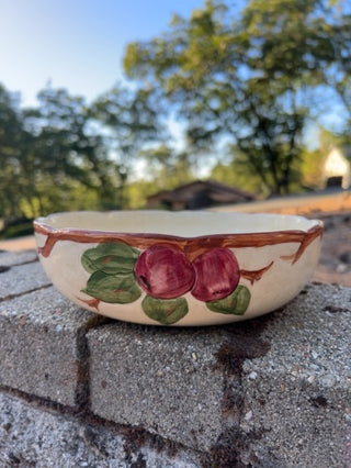 vintage Franciscan earthenware serving bowl in the popular "Apple" pattern