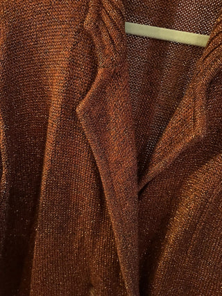 Liz Claiborne Cardigan Metallic Copper MTS|66950