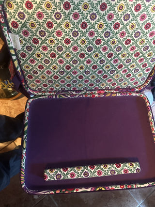 Vera Bradley Julia Satchel Paisley Floral Multicolor Purple Laptop Bag #63 VV MTS|103174