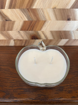 HANDMADE UPCYCLED CANDLE GLASS APPLE SCENT WASSAIL|107339