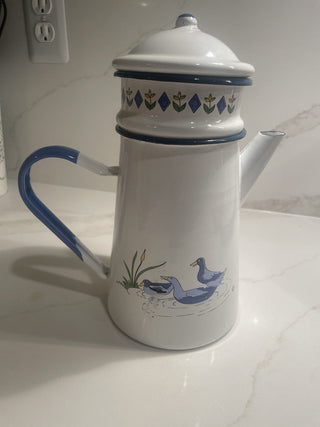 Vtg. French Enamel Coffee Pot-RSV