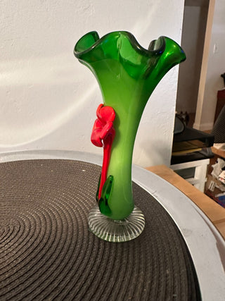 ArtGlass Vase Red Flower MTS|86457