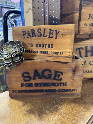 Scarborough Wood Hanging Planters 4 MTS|91809