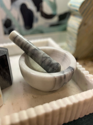 Marble mortar and pestle set RSV|61948