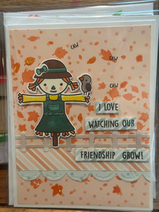 Friendship Card:  "I love watching our friendship grow.." - mh RCD