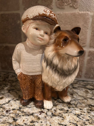 Boy with Collie Figurine    MTS