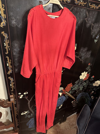 Red 1980's Avon Jumpsuit Size Small #63 VV MTS