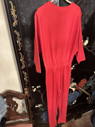 Red 1980's Avon Jumpsuit Size Small #63 VV MTS