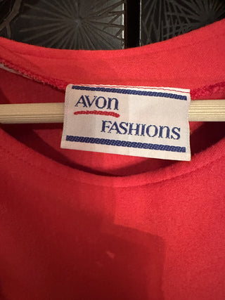 Red 1980's Avon Jumpsuit Size Small #63 VV MTS
