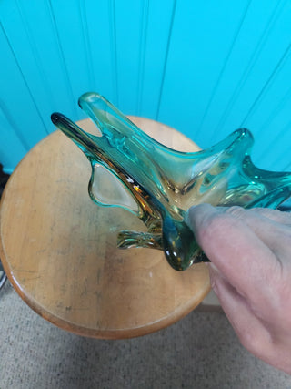 Vtg Mid-Century Murano Glass Bowl 1960s MTS|89749