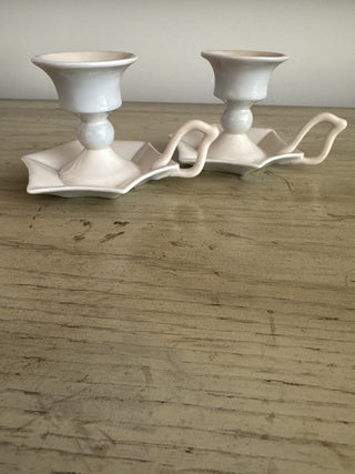 AJ - Ceramic Handled Candlestick Pair MTS|90708
