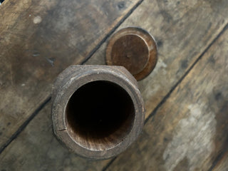 10H Hand carved wooden jar MTS|134213