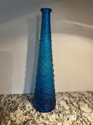 Empoli Blue Wave Glass Decanter/Genie Bottle   MTS|75263