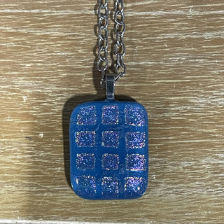 purple/teal dichroic glass, 22" chain RSV