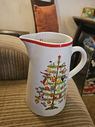 AD. Spoke Ted Trim Christmas Tree Pitcher Vase