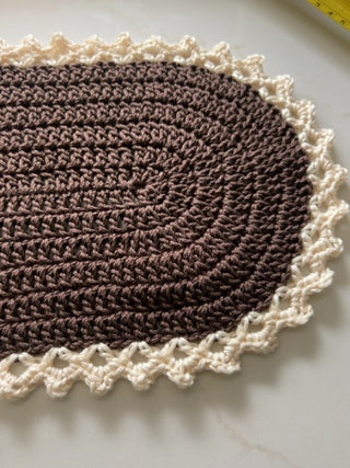 Hand crochet mat