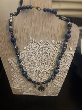Mj93-blue tree of life necklace MTS1