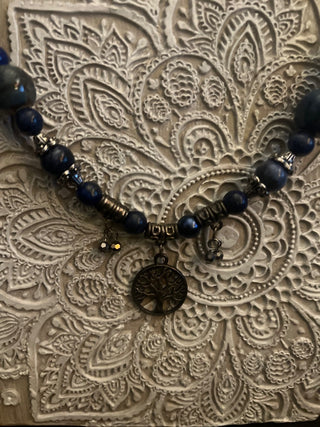 Mj93-blue tree of life necklace MTS1