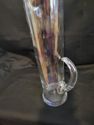 W. Virginia Glass Clear Iridescent 11" Pitcher RCD