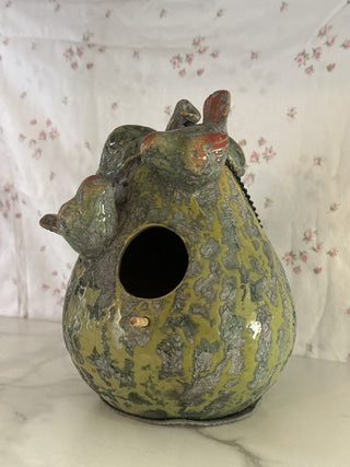 8” Ceramic Pear Hanging Birdhouse - RSV|107708
