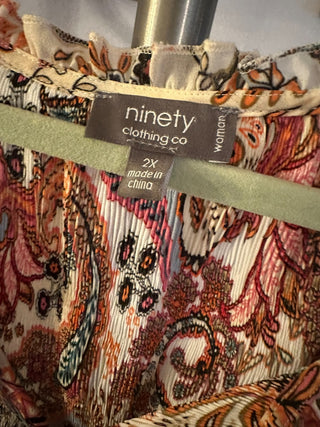 Ninety Accordion Pleated Top Plus Size MTS|66977
