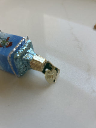 Old World Christmas RETIRED Snowman Glass Ice Cube Ornament, Inside Art Ornament-RSV|124716