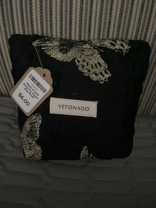 Black & Gold Butterfly Zipper Bag Small RSV|82111