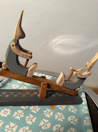 Rabbit Teeter Totter Handmade MTS