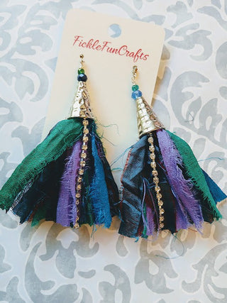 Sari Silk Handmade Earrings 13