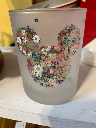Frosted Mickey glass|127038