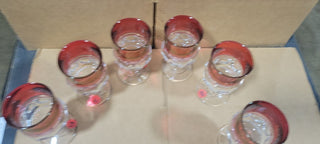 Set of 6 LG Cranberry Goblets RCD|120709