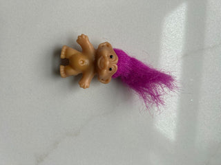 Vintage Troll Doll, purple Hair, Pencil Topper-RSV