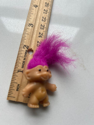 Vintage Troll Doll, purple Hair, Pencil Topper-RSV
