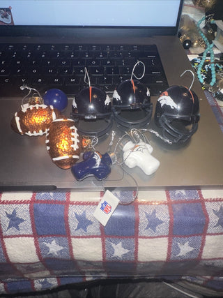 Mini NFL Broncos football ornaments #62 VV MTS|131343